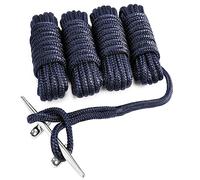 Young Marine 4 Pack 1/2” X 15’ Dock Lines Marine-Grade Double-Braided Nylon Dock Line with 12” Eyelet.Hi-Performance Boat Rope Mooring Rope Dock Line (2)