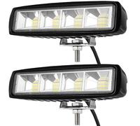Young Marine 6 inch 72W Waterproof Led Boat Lights Spotlights Deck/Dock Marine Lights 4000LMS 120°Flood Light Led Light Bar, 2 Pack, 12/24 V