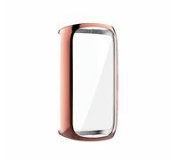 Young Mens Watches for Teenagers Soft Compitable with Luxe Cover TPU Protector Full Case Tape Watch Screen Smart Wristband Accessories (Rose Gold, One Size)