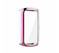 Young Mens Watches for Teenagers Soft Compitable with Luxe Cover TPU Protector Full Case Tape Watch Screen Smart Wristband Accessories (Pink, One Size)
