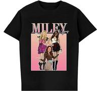 Young Miley Cirus Vintage 90s Style Tee Hannah Montana Fan Tee 2000s TV Show Tee Black