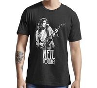 Young Neil The White Stencil Essential Mens T-Shirt Black Unisex Tee L