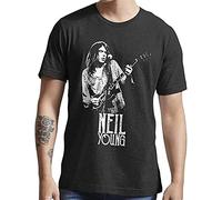 Young Neil The White Stencil Essential T-Shirt Black Graphic Unisex Tee Shirt S