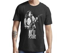 Young Neil - The White Stencil Essential T-Shirt Mens T Shirt Black Black