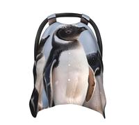 Young Penguins with Snow Baby Car Seat Canopy Cover, Multi Use Breathable Nursing Breastfeeding Covers for Mom Soft Stroller Sun Shade Newborn Shower Gift