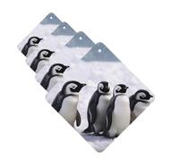 Young Penguins With Snow Car Air Freshener Cards for Women Men 4 Pack Cute Car Accessories Long Lasting Scent Car Diffuser Hanging Auto Aromatherapy Tablets Car Fresheners Gifts