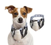 Young Penguins with Snow Dog Bandanas,Summer Bandanas for Dogs Washable Adjustable Dog Triangle Scarf Bibs Cute Pet Bibs for Medium Large Dogs Puppy and Cats Medium