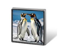 Young Penguins With Snow Square Lapel Pins Backpack Pin Cute Brooch Decoration Brooches for Women Men Fashion Button Badges for Hat Backpacks Purses Jackets Shirt Suit