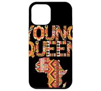 Young Queen Africa Map Kente Pattern Black History Month Case for iPhone 12 Pro Max