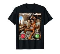 Young Rich Tung Sahur Diamond 67 Chain Private Jet Brainrot T-Shirt