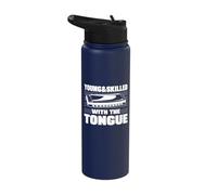 Young & Skilled with The Tongue Harmonicist Mouth Organ Stainless Steel Insulated Water Bottle