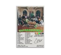 Young Thug Slime Language 2 Rapper Music Signed Limited Album Cover Prints Posters Canvas Wall Art Room Aesthetic Posters Music Classroom Bedroom Wall Decor Art 16x24inch(40x60cm) Unframe-style
