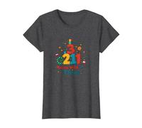 Young, Wild, and Three Birthday Gift for 3 Year Old T-Shirt, Women, Dark Heather Grey, XS