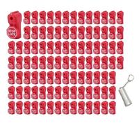 Young Wolf 100pcs Red Plastic Stop Locks Anti Theft Lock Peg Hook Locks Stop Lock 6mm Hook Diameter (with Unlock Key)