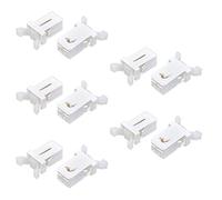 Young Wolf 10x Touch Top Lid Bin Latch Lock Plastic Spare Repair Replacement Compatible with Brabantia from 3 to 50 Litre Touch Lid Bin Car Sunglasses Holder Set (White)