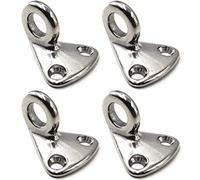 Young Wolf 4Pcs 316 Stainless Steel Fending Pad Eye Fender Hook with Screws Boat Vessel Deck Hardware Marine Grade
