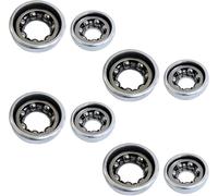 Young Wolf 4Pcs Front Axle Cups for 5/16 Front Hub + 4Pcs Rear Axle Cups for 3/8 Rear Hub Mountain Bike Bicycle with 2 Front and 2 Rear Hub Bearings