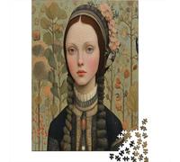 Young Woman1000 Piece Impossible for Adults Games Gifts Kids Challenge JigsawRenaissance Portrait