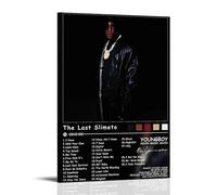 YoungBoy Never Broke Again The Last Slimeto Poster Art Decorative Painting Gifts Moisture-Proof Fade Resistant Art Gifts Waterproof Fouling Home Store Decoration24x36inch(60x90cm) Frame-style