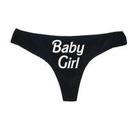 YOUNGC Lace Thongs for Women Breathable Underwear Baby Girl Funny Letter Printed Seamless Stretch Ladies Hipster Cheeky Pantie Gifts for Women Sexy Underwear for Women Naughty White