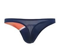 YOUNGC Men's Comfy Ice Silk Underpants Low Waist G-String Bulge Pouch Briefs Sexy T-Back Stylish Thong Nylon Jockstrap Panties Mens Underwear Boys Swim Shorts Men Dark Blue