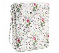 YOUNGCOL 120 Slots Colored Pencil Case Color Pencil Organizer Storage Large Capacity Pencil Case (White + Floral, 120 Slots)