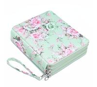 YOUNGCOL 200 Slots Colored Pencil Case Color Pencil Organizer Storage Large Capacity Pencils Holder (Green Rose, 120 Slots)