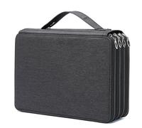 YOUNGCOL 200 Slots Colored Pencil Case Holder Large Capacity Color pencil organizer Storage (Black, 200 Slots)