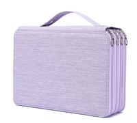 YOUNGCOL 200 Slots Colored Pencil Case Holder Large Capacity Color pencil organizer Storage (Purple, 200 Slots)