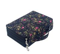YOUNGCOL 200 Slots Colored Pencil Case,Pen Organizer Black Floral