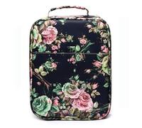 YOUNGCOL 200 Slots Pencil Case 130 Gel Pen Case High Capacity Pens Holder Colored Pencils Organizer Storage for Watercolor Pens Markers (Black Flower 200)