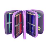 YOUNGCOL 72 Slots Colored Pencil Case Pencil Holder Color pencil organizer Storage (Purple 4C)