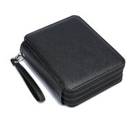 YOUNGCOL Colored Pencil Case 72 Slots PU Pencil Holder with Zipper Color Pencil Organizer Storage for Artist,Black