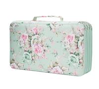 YOUNGCOL Colored Pencil Case Color Pencil Organizer Storage Large Capacity Pencil Case (Green, 300 Capacity)