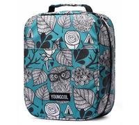 YOUNGCOL Colored Pencil Case Slot - Holds 202 Pencils or 136 Gel Pens Nubuck Leather Pens Holder Pencil Organizer Storage for Watercolor Pens Markers (Owl)