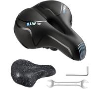 YOUNGDO Bicycle Saddle, Gel Bicycle Seat, Soft, Comfortable, Breathable, Shock-Absorbing, Ergonomic Bicycle Saddle with Waterproof Cover