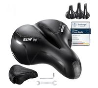 YOUNGDO Bike Seat, Comfy Bicycle Saddle, Soft, Comfortable, Breathable, Shock-Absorbing, Ergonomic, with Waterproof Cover