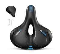 YOUNGDO Bike Seat, Comfy Bicycle Saddle, Soft, Comfortable, Breathable, Shock-Absorbing, Ergonomic, with Waterproof Cover