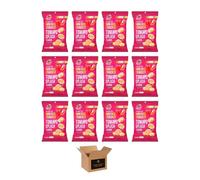 Younger Farm Mini Rice Crackers - Halal Thai Sticky Rice Snacks, Crunchy Asian Rice Cracker, Devil Spicy, Wagyu Steak, Truffle Mushroom and More, Snack Packs | (Pack 12, Mini Rice Tomato Splash)