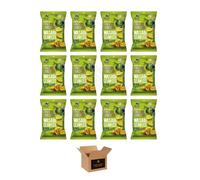 Younger Farm Mini Rice Crackers - Halal Thai Sticky Rice Snacks, Crunchy Asian Rice Cracker, Devil Spicy, Wagyu Steak, Truffle Mushroom and More, Snack Packs | (Pack 12, Mini Rice Wasabi Seaweed)