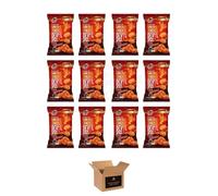 Younger Farm Mini Rice Crackers Variety - Halal Thai Sticky Rice Snacks, Crunchy Asian Rice Cracker, Devil Spicy, Wagyu Steak, Truffle Mushroom and More, Snack Packs | (Pack 12, DEVIL SPICY)