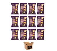 Younger Farm Mini Rice Crackers Variety - Halal Thai Sticky Rice Snacks, Crunchy Asian Rice Cracker, Devil Spicy, Wagyu Steak, Truffle Mushroom and More, Snack Packs | (Pack 12, TRUFFLE MUSHROOM)