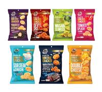 Younger Farm Variety Pack of 7 (Wagyu Steak, Truffle Mushroom, Wasabi, Devil Spicy, Cheese, Sour Cream & Onion, Tomato Splash) - Made from 100% Thai Sticky Rice, Gluten Free, Halal Certified