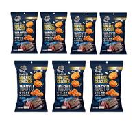 Younger Farm Wagyu Steak Mini Rice Crackers. Pack of 7 - Made from 100% Thai Sticky Rice, Gluten Free, Halal Certified