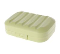 YoungerY (1pc Travel Portable Soapbox Drain Soap Box with Cap Seal Waterproof Soap Box - Large - Green