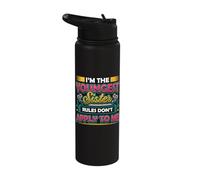 Youngest Sister Rules Don't Apply to Me Sibling Partner Look Stainless Steel Insulated Water Bottle