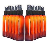 Youngever 10 Pack 120ml Amber Plastic Spray Bottles, Refillable, Durable, Lightweight, Portable, Reusable, Eco-friendly, Fine Mist, Multi-purpose