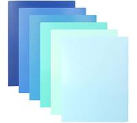Youngever 12 Pack Heavy Duty Plastic Two Pocket Folders, Heavy Duty Plastic 2 Pocket Folder, Coastal Colors