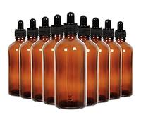 Youngever 16 Pack 120ML Amber Glass Dropper Bottles for Essential Oil, 2 Stainless Steel Mini Funnels