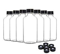 Youngever 16 Pack 120ML Empty Glass Bottles with Lids, Refillable Container for Essential Oils, Vanilla Extract and More, 4 ounce